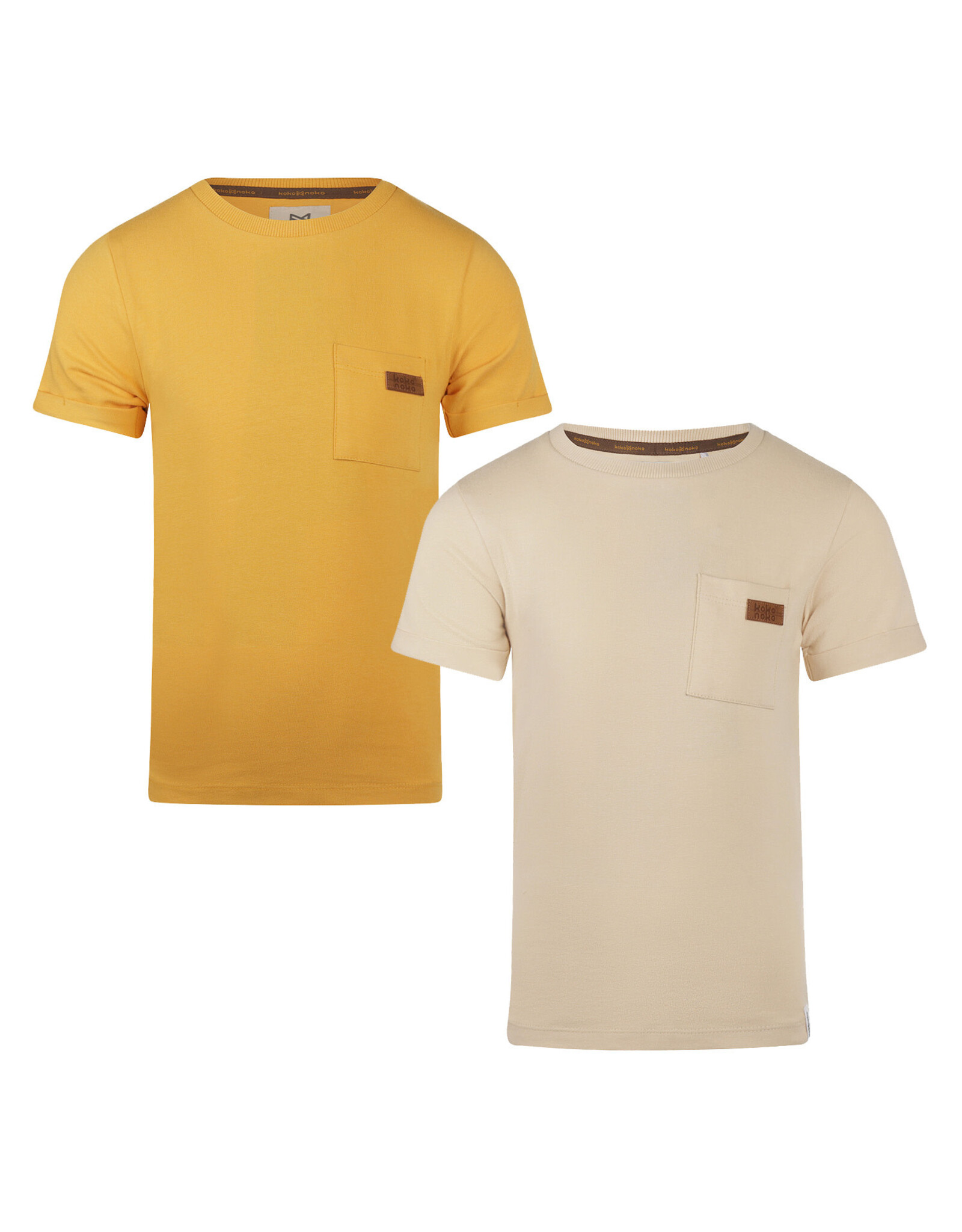 Koko Noko T-shirt long back ss 2-pack Warm yellow Z24