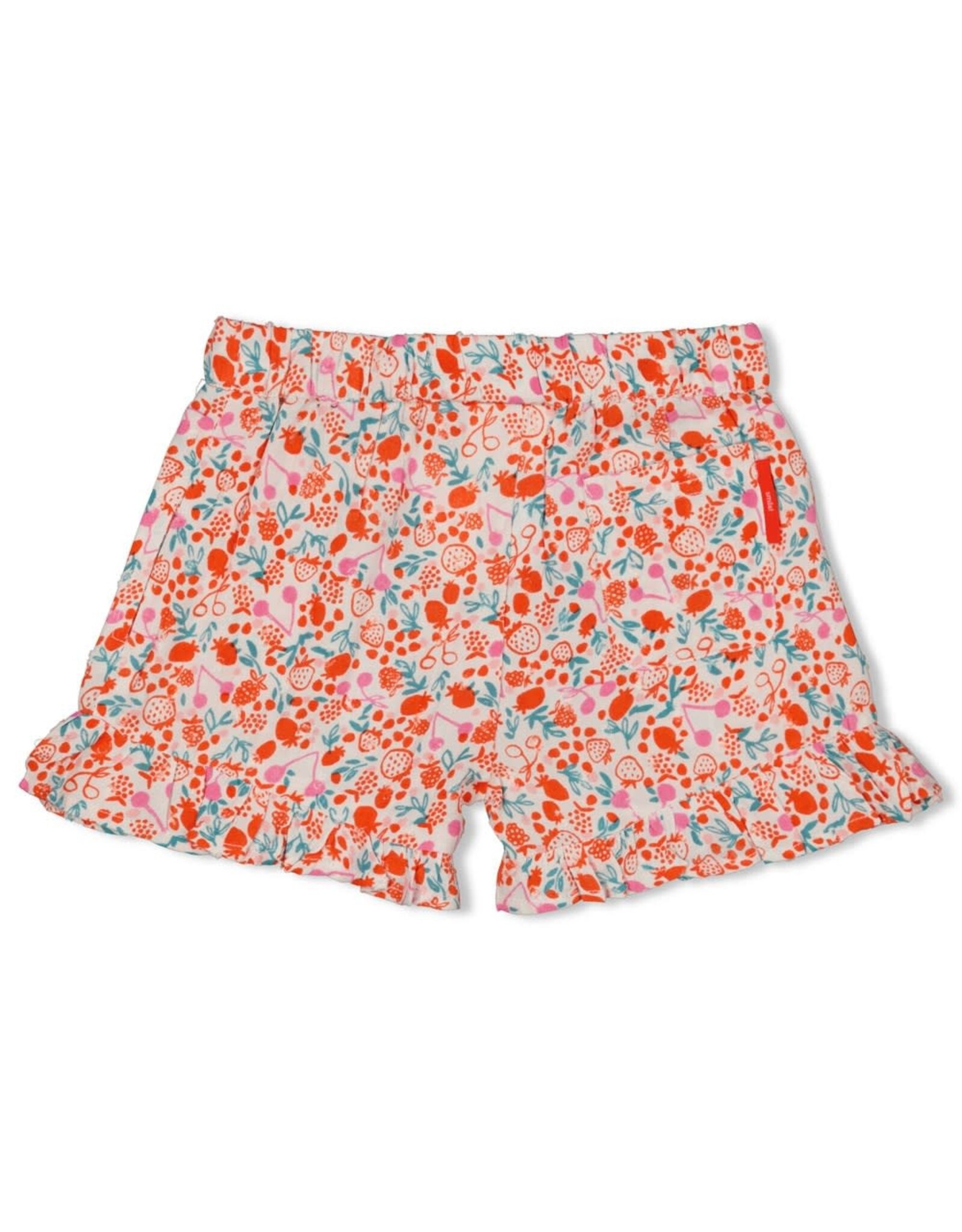 Jubel Short AOP ruches - Berry Nice Rood