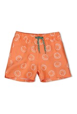 Sturdy Zwemshort AOP - Checkmate Neon Oranje