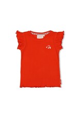 Jubel T-shirt rib - Berry Nice Rood