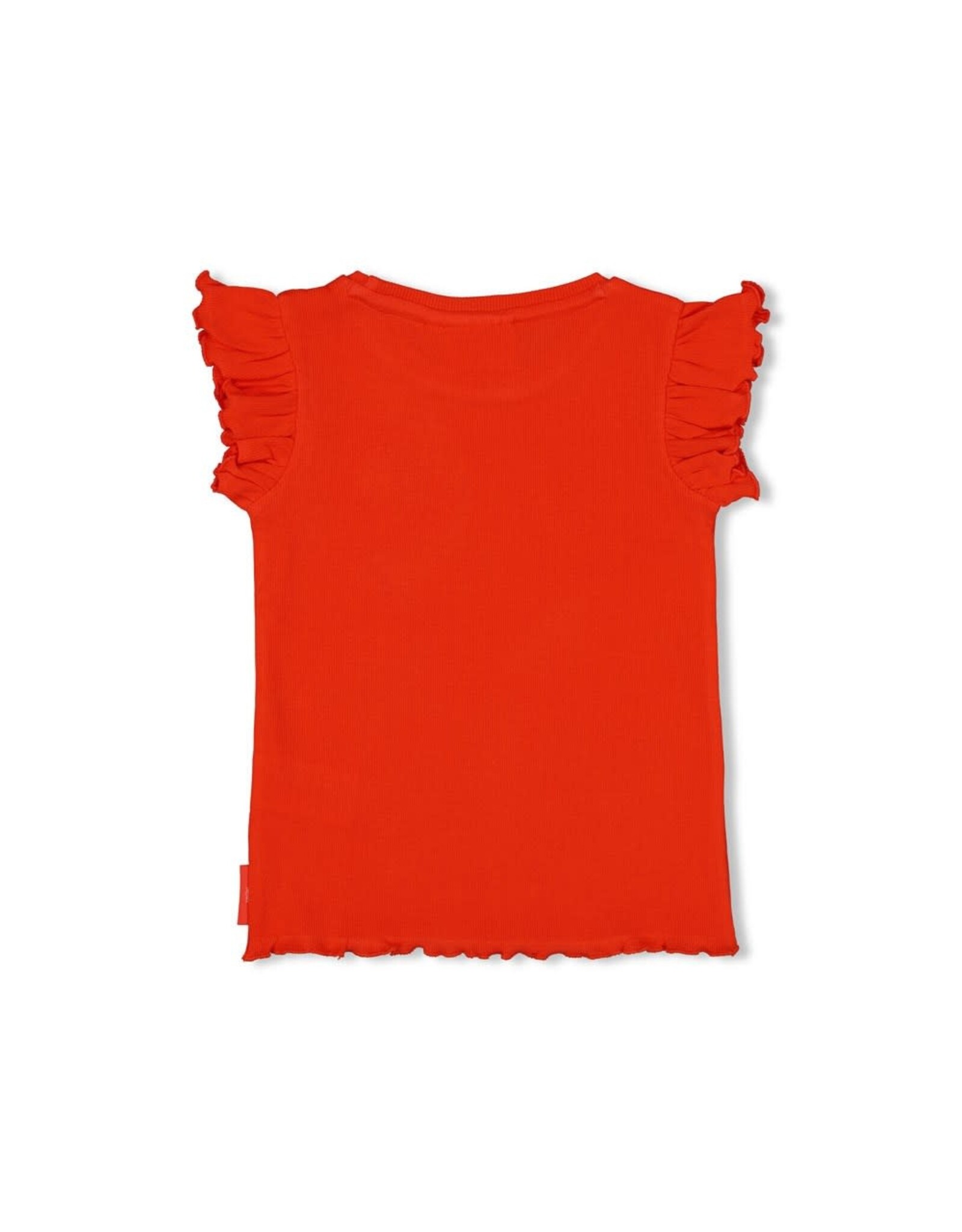 Jubel T-shirt rib - Berry Nice Rood
