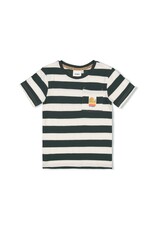 Sturdy T-shirt streep - Checkmate Antraciet