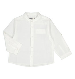 Mayoral L/s linen mao shirt  White Z24 mini