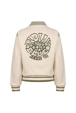 Indian Blue Jeans Baseball Jacket Lily White