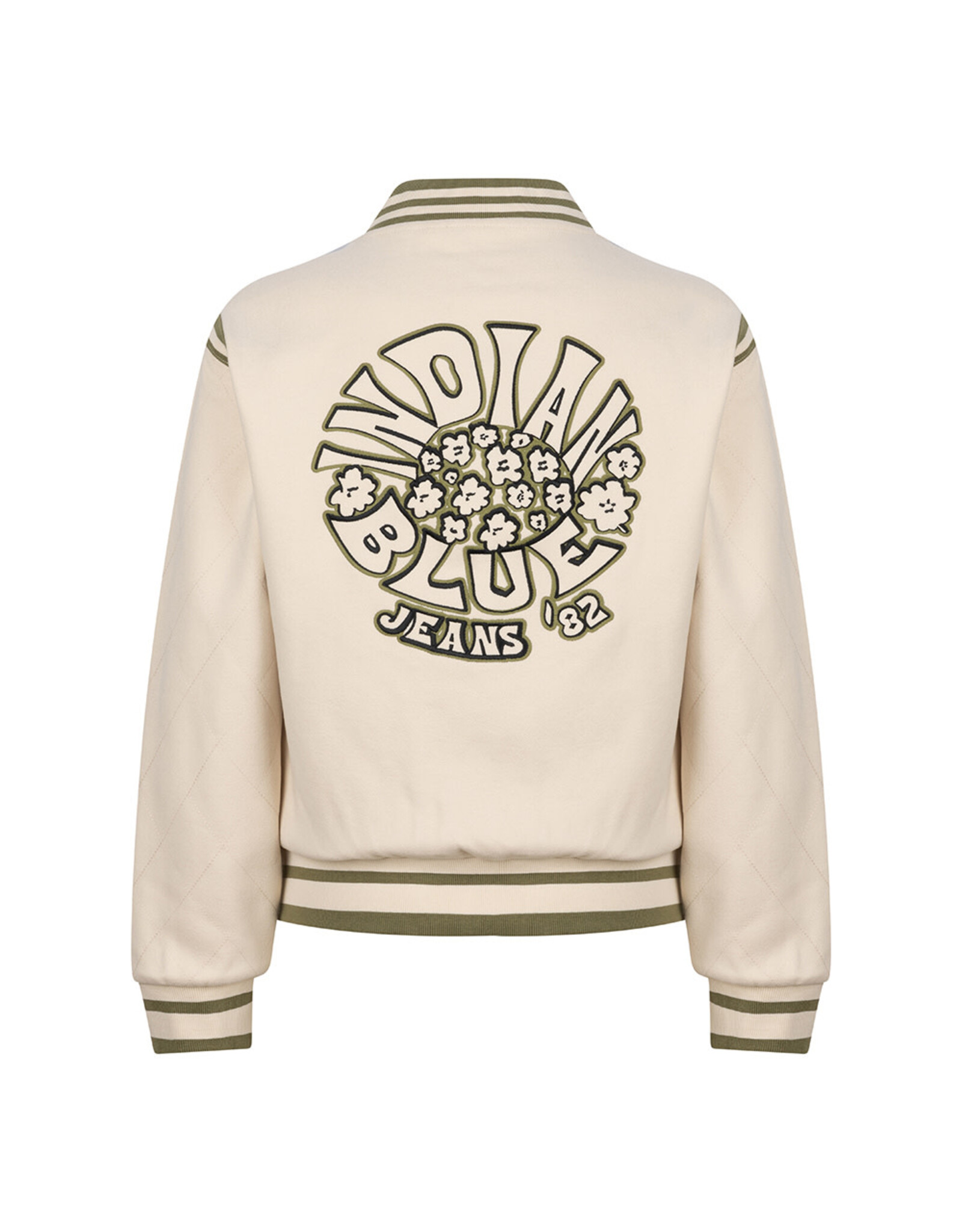Indian Blue Jeans Baseball Jacket Lily White