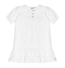 Daily7 Dress Ruffle Broderie Off White