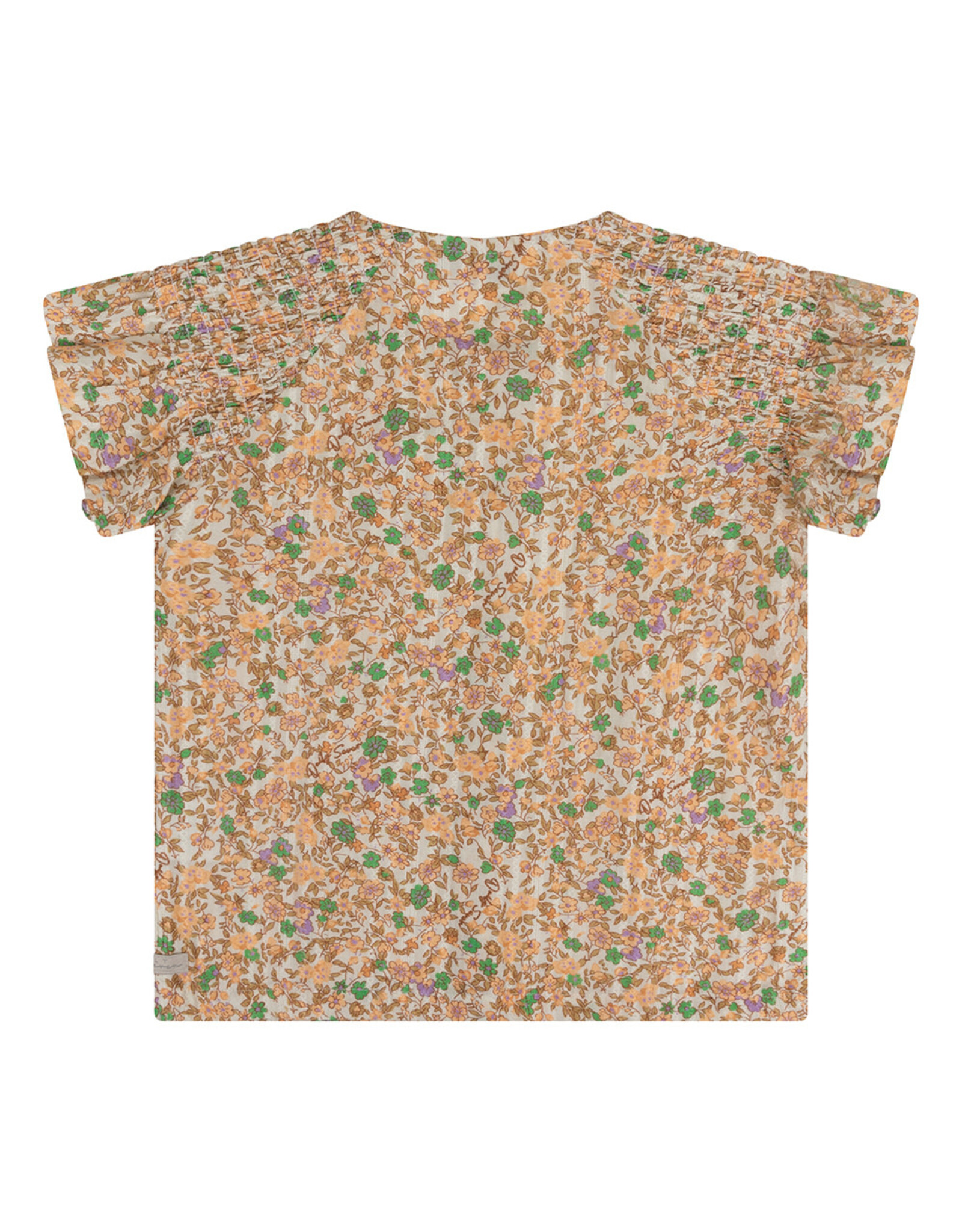 Daily7 Shirt Short Sleeve Flower Dusty Salmon