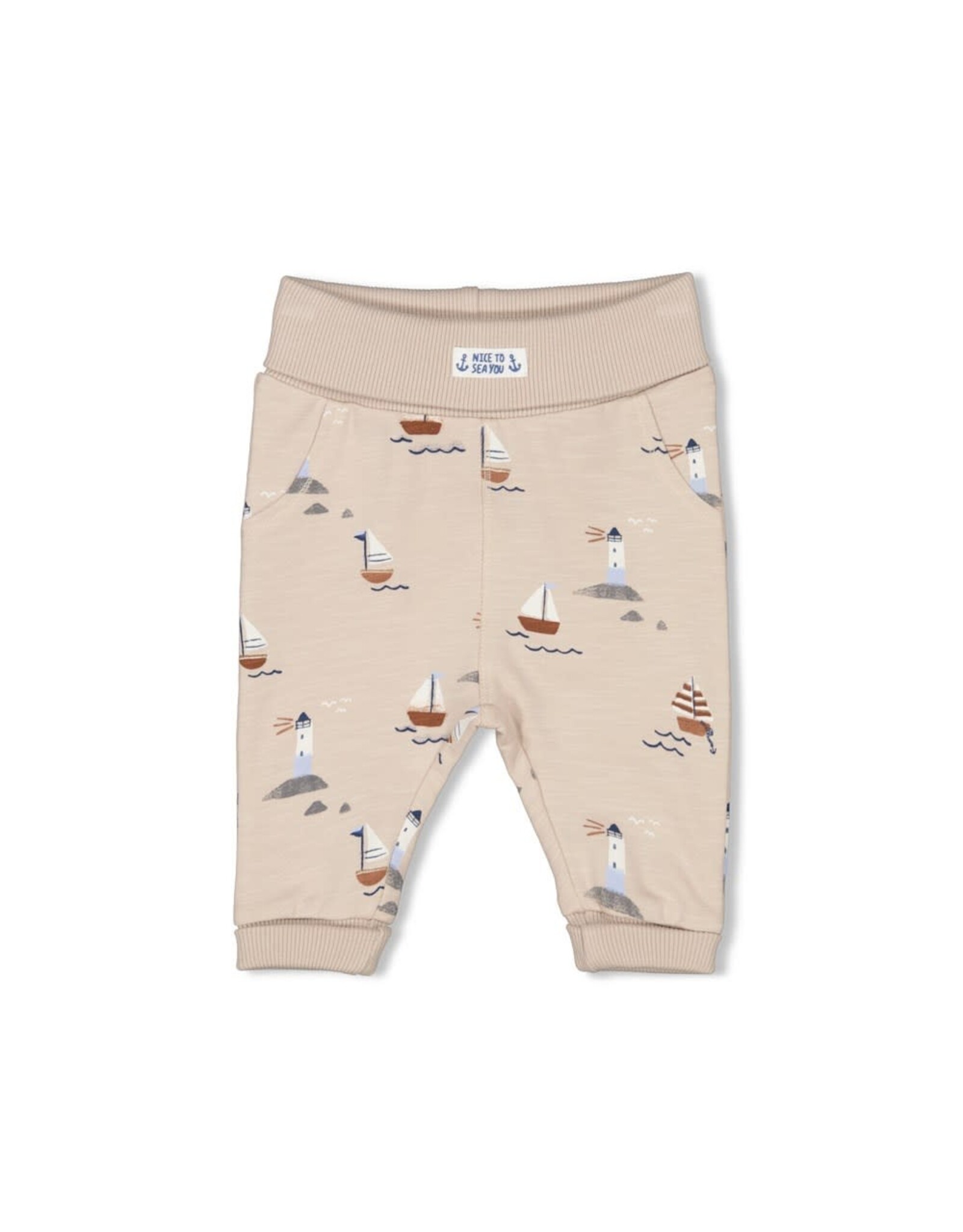 Feetje Broek AOP - Let's Sail Zand