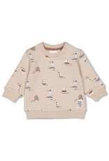 Feetje Sweater AOP - Let's Sail Zand