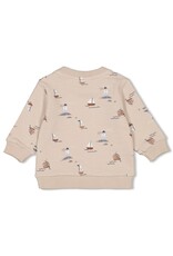 Feetje Sweater AOP - Let's Sail Zand