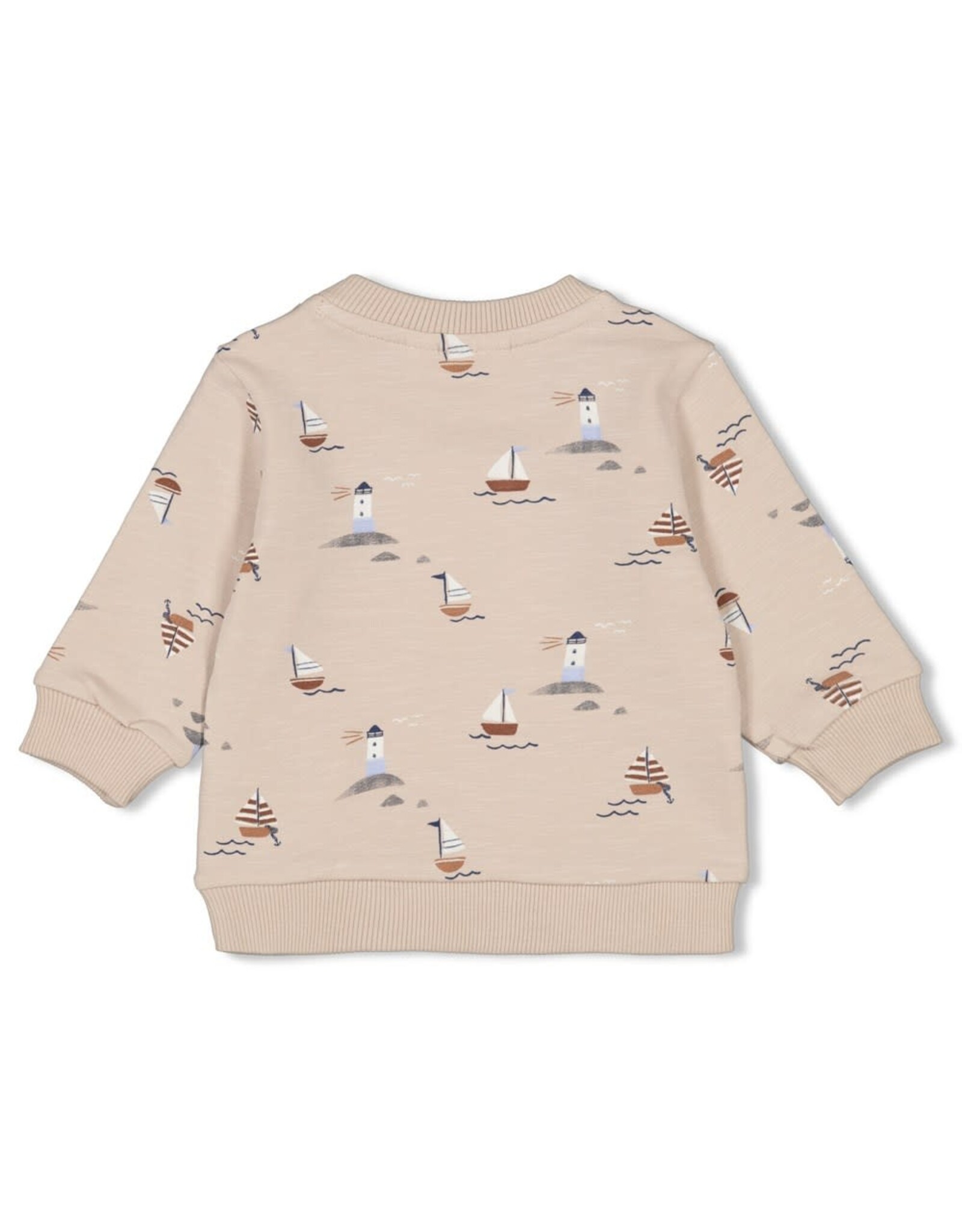 Feetje Sweater AOP - Let's Sail Zand