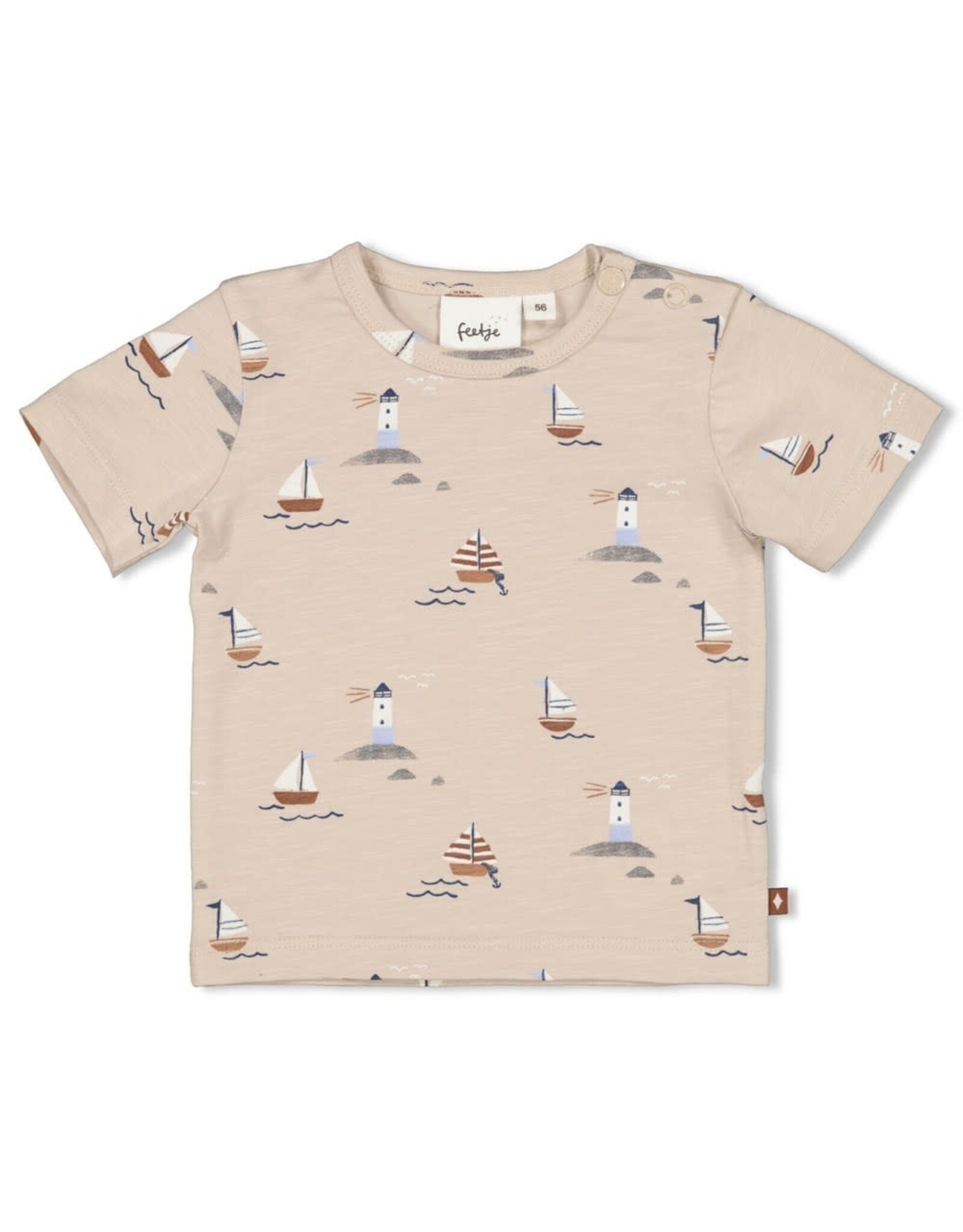 Feetje T-shirt AOP - Let's Sail Zand