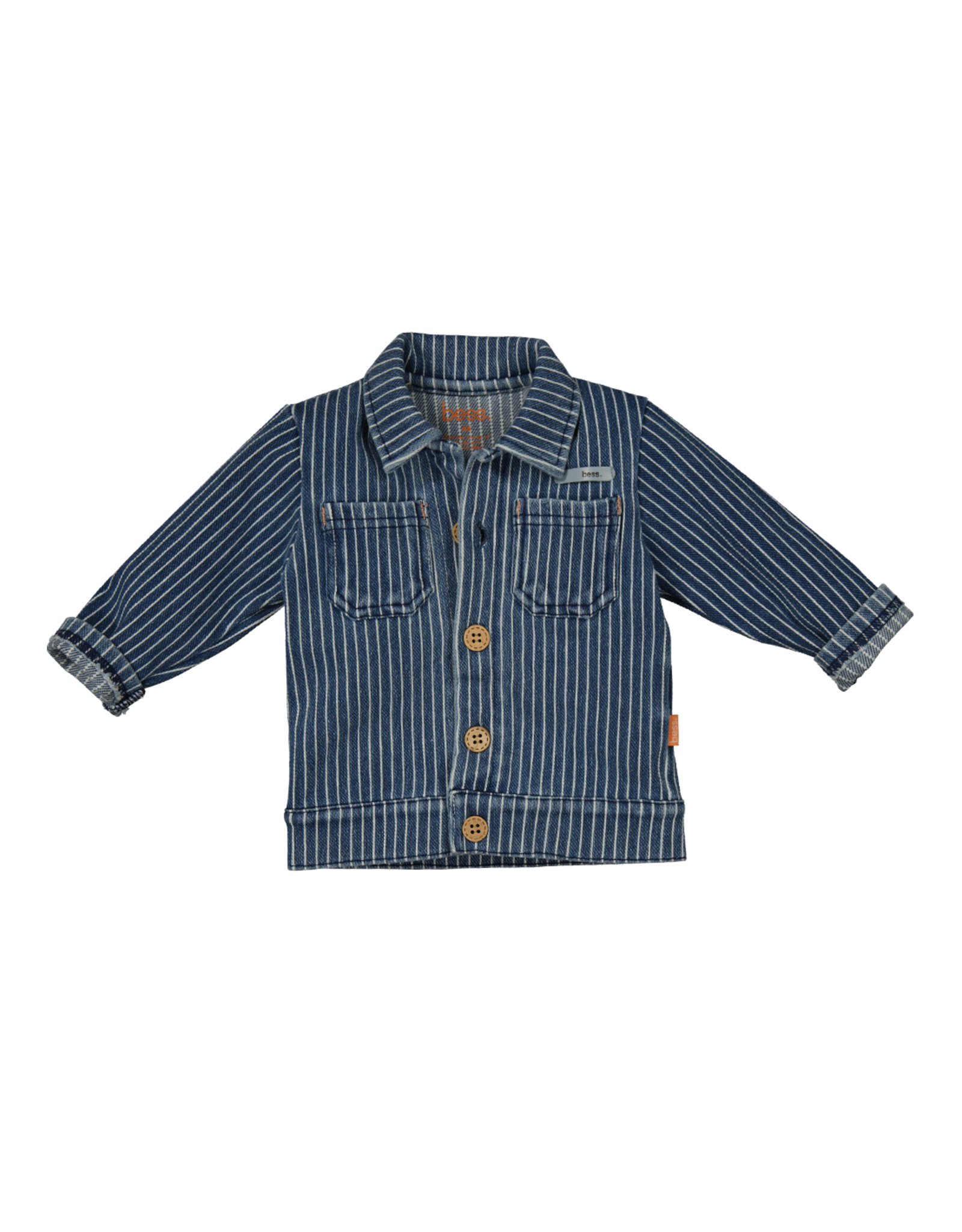 BESS Jacket Denim Striped Stone Wash Z24