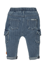 BESS Pants Denim Striped Stone Wash Z24