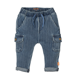 BESS Pants Denim Striped Stone Wash Z24