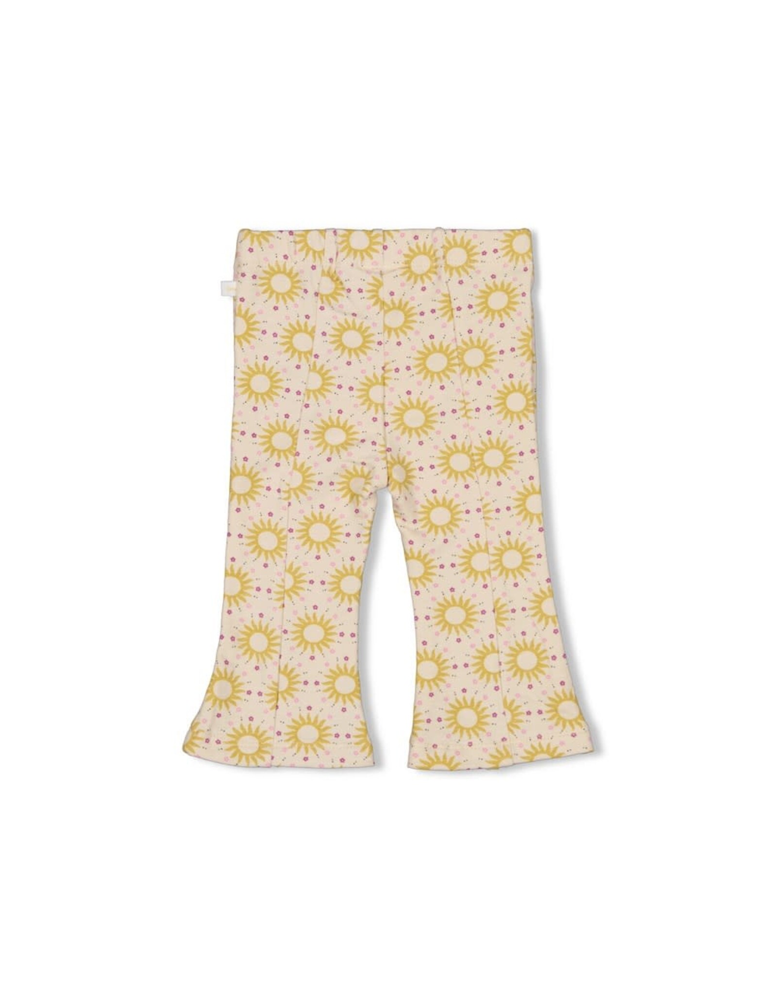 Feetje Flare broek AOP - Sunny Love Offwhite