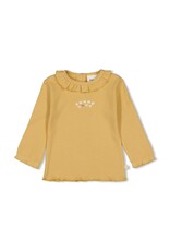 Feetje Longsleeve rib - Sunny Love Okergeel