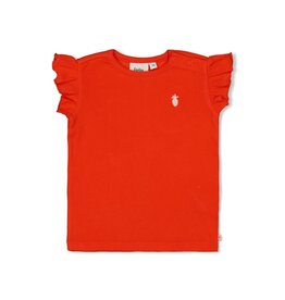 Feetje T-shirt rib - Berry Nice Rood Z24