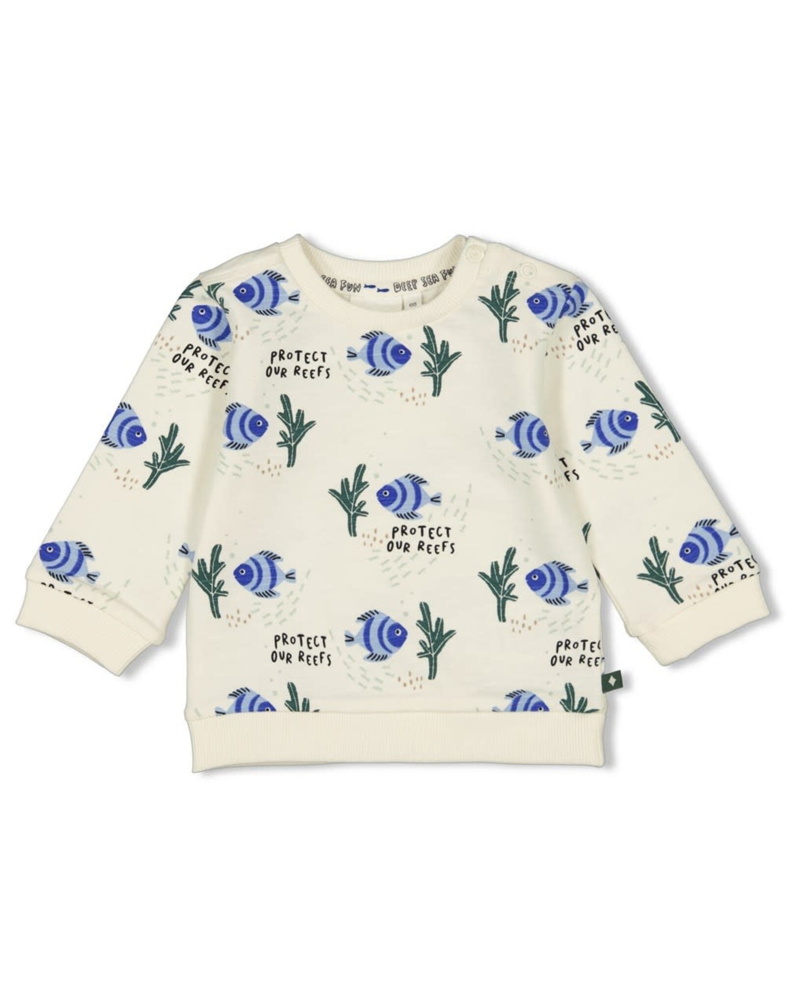 Feetje Sweater AOP - Protect Our Reefs Offwhite