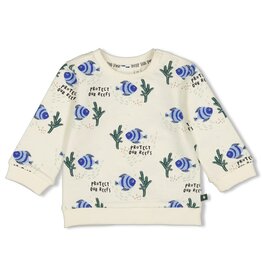 Feetje Sweater AOP - Protect Our Reefs Offwhite