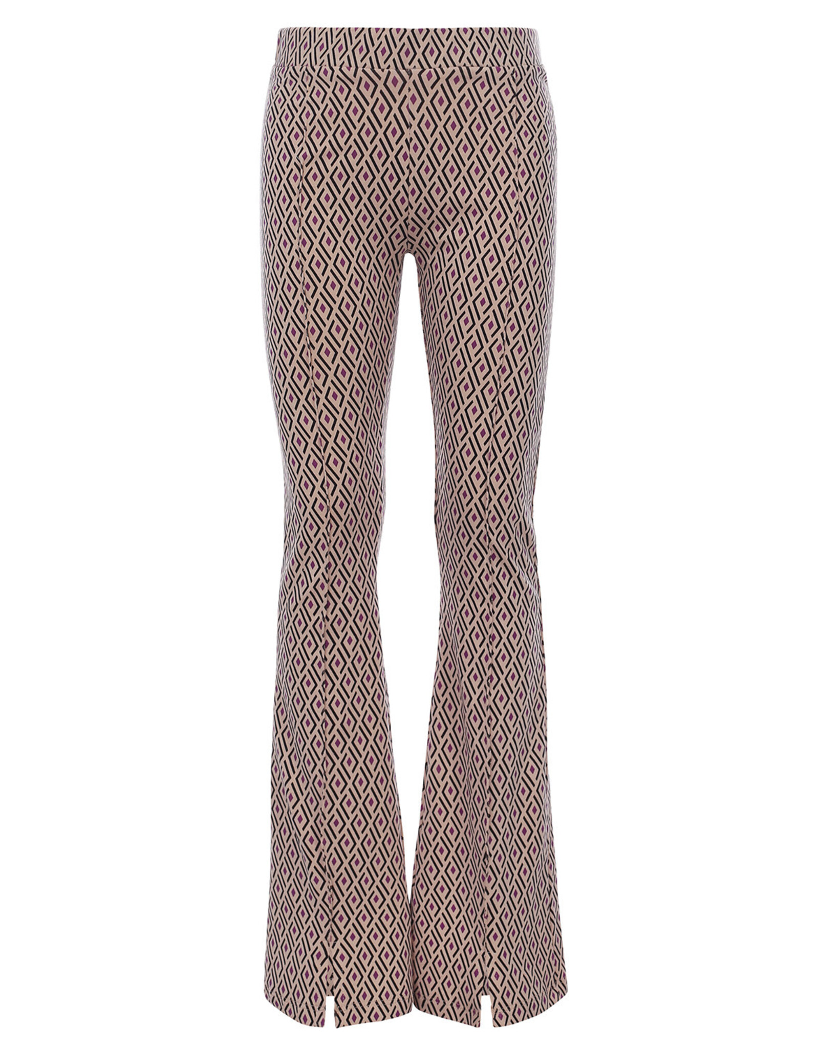 Looxs 10Sixteen Printed  flare pants Argyle