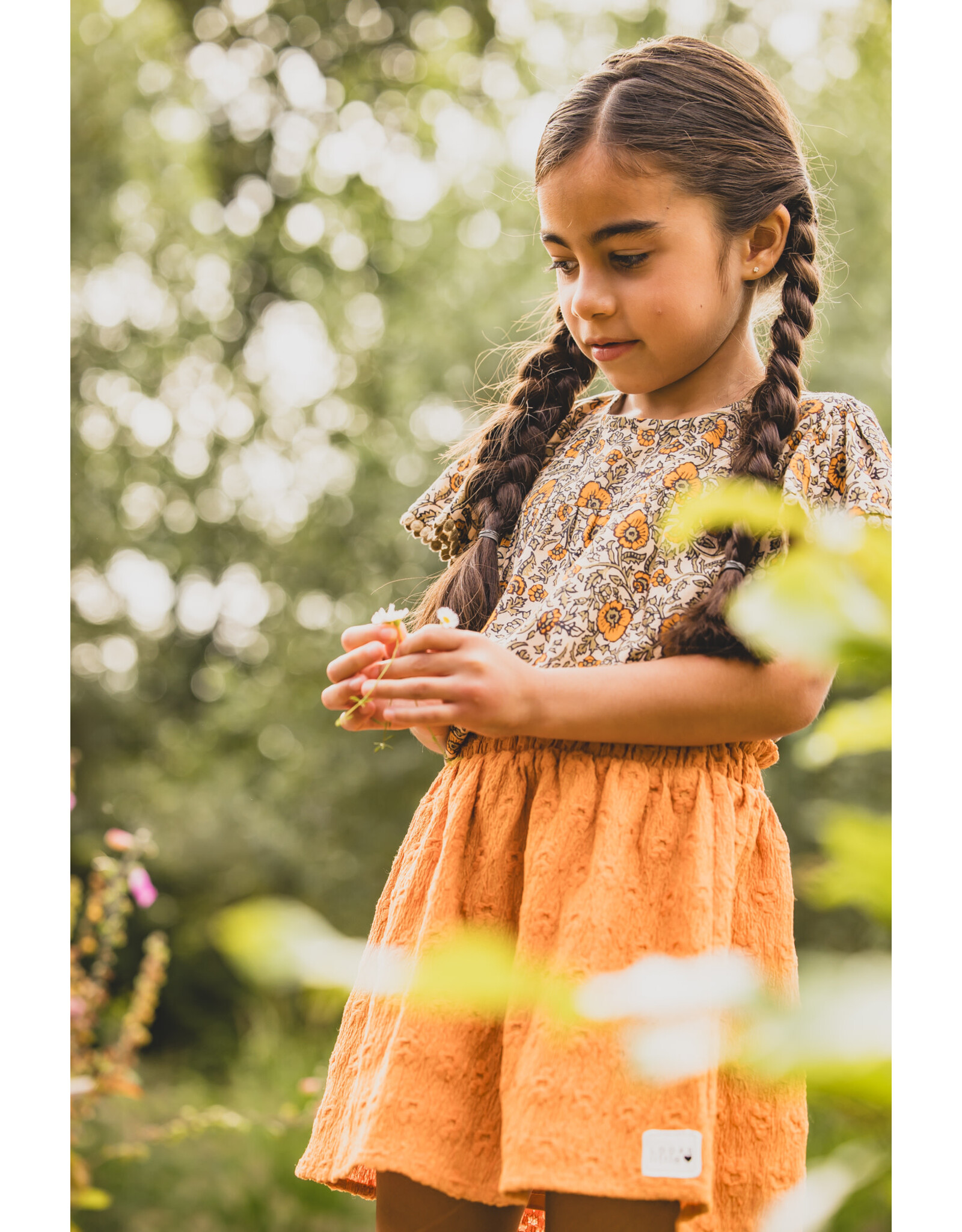 Little Looxs Little floral blouse Orange Floral Z24