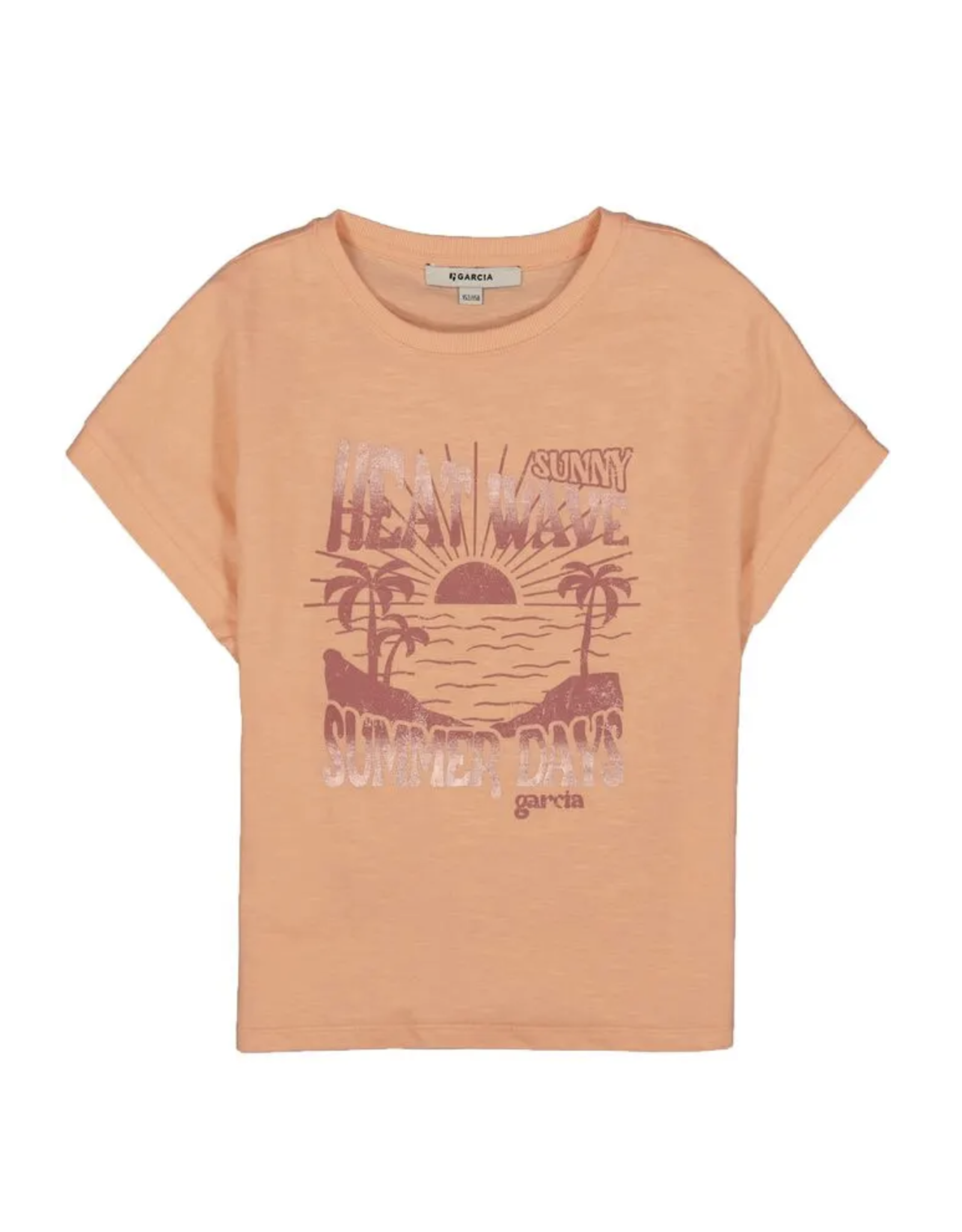 Garcia N42606_girls T-shirt ss peach bloom