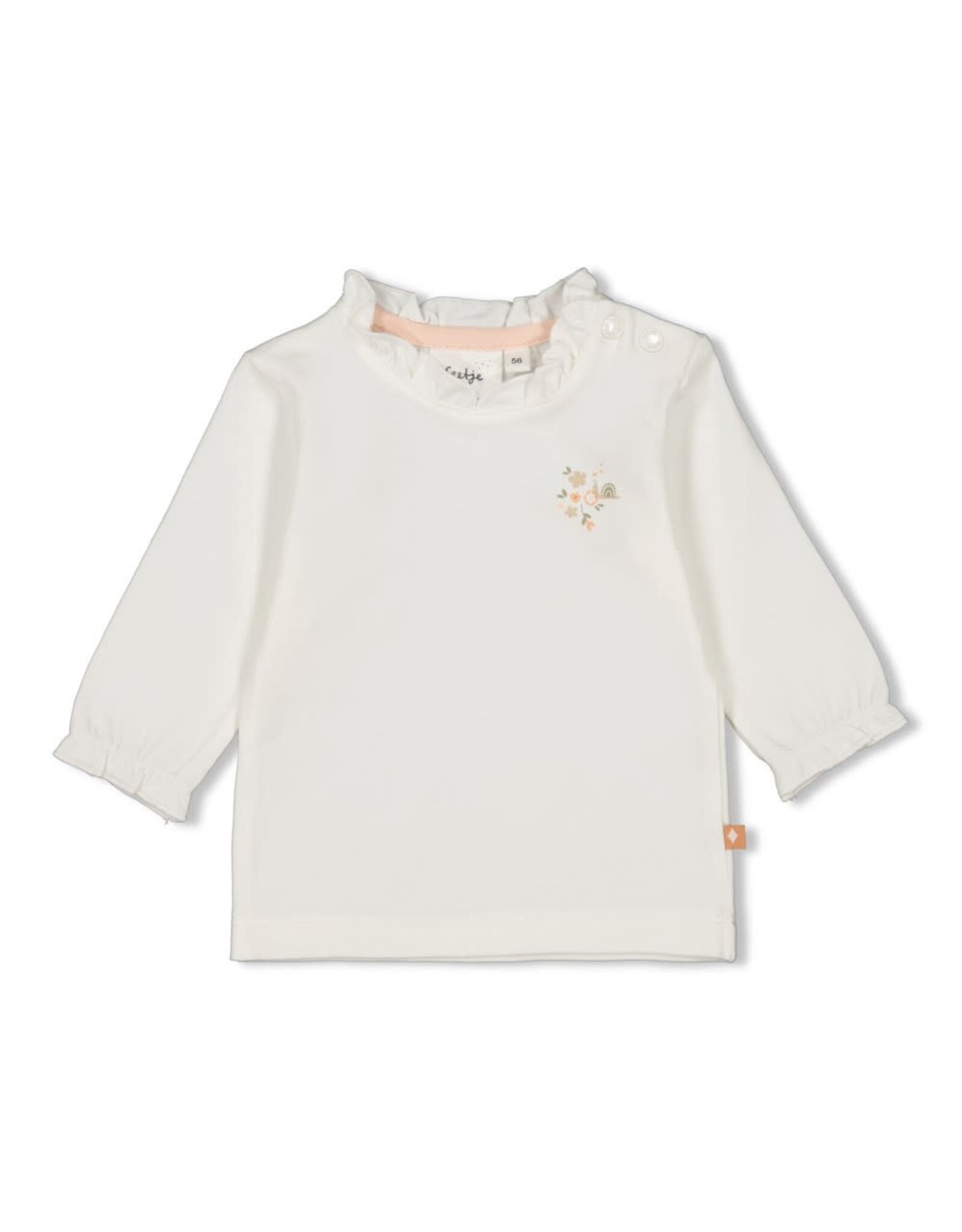 Feetje Longsleeve - Bloom With Love Offwhite