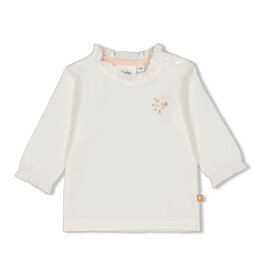 Feetje Longsleeve - Bloom With Love Offwhite