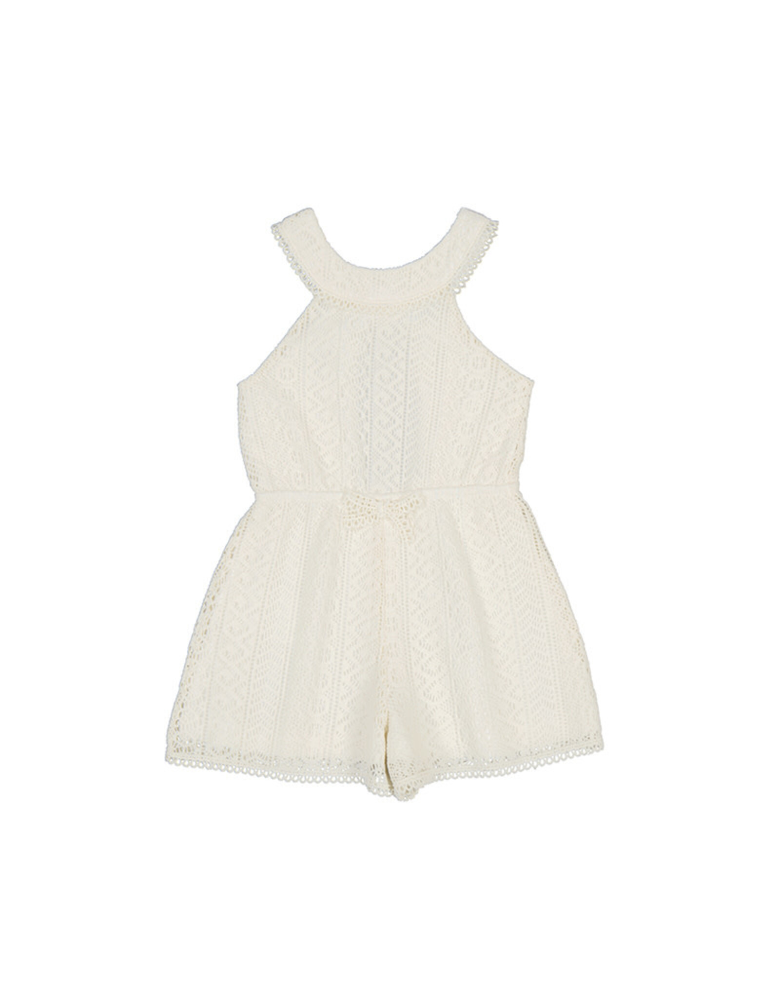 Mayoral Guipure romper Chickpea