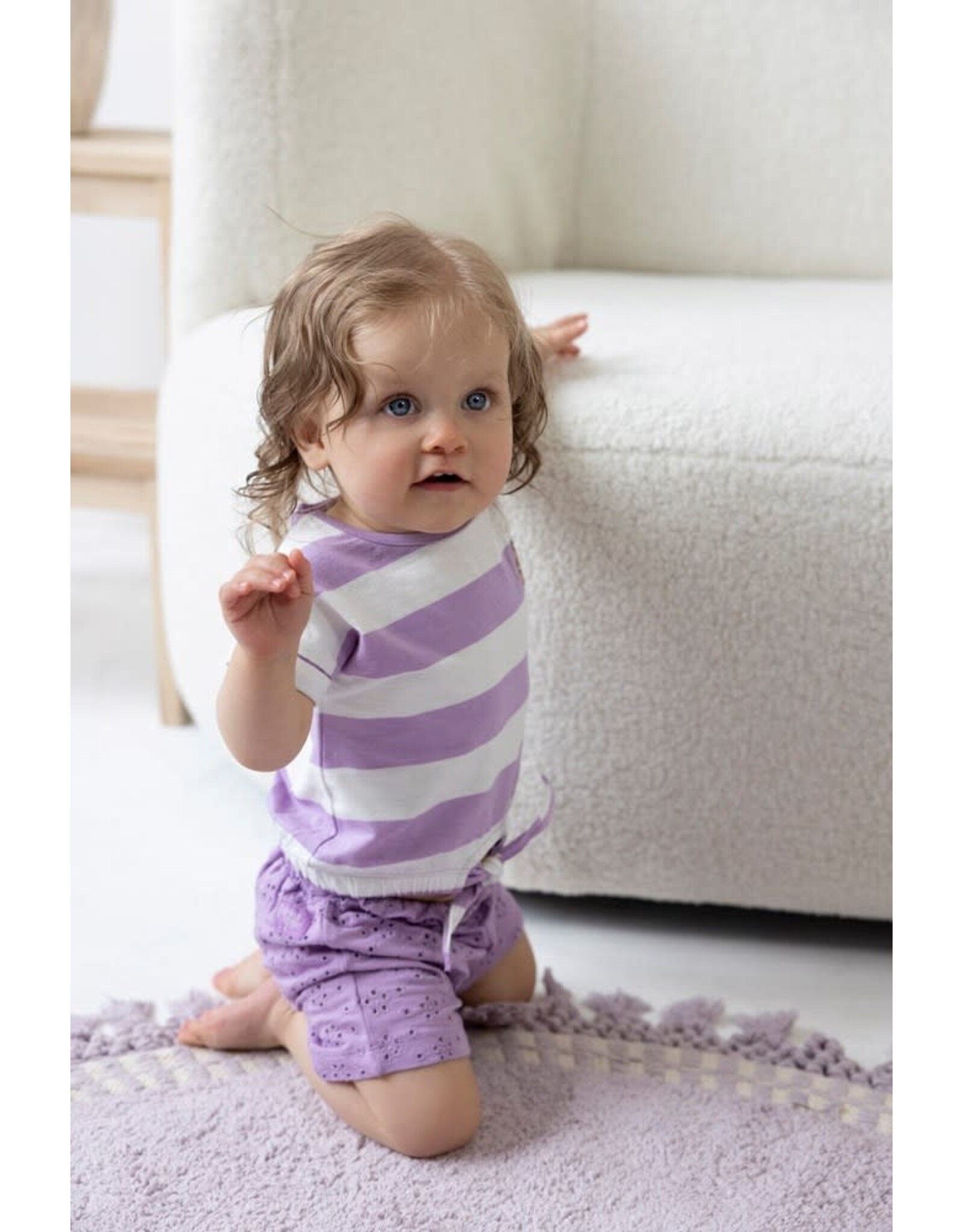 Feetje Short broderie - Splash Violet