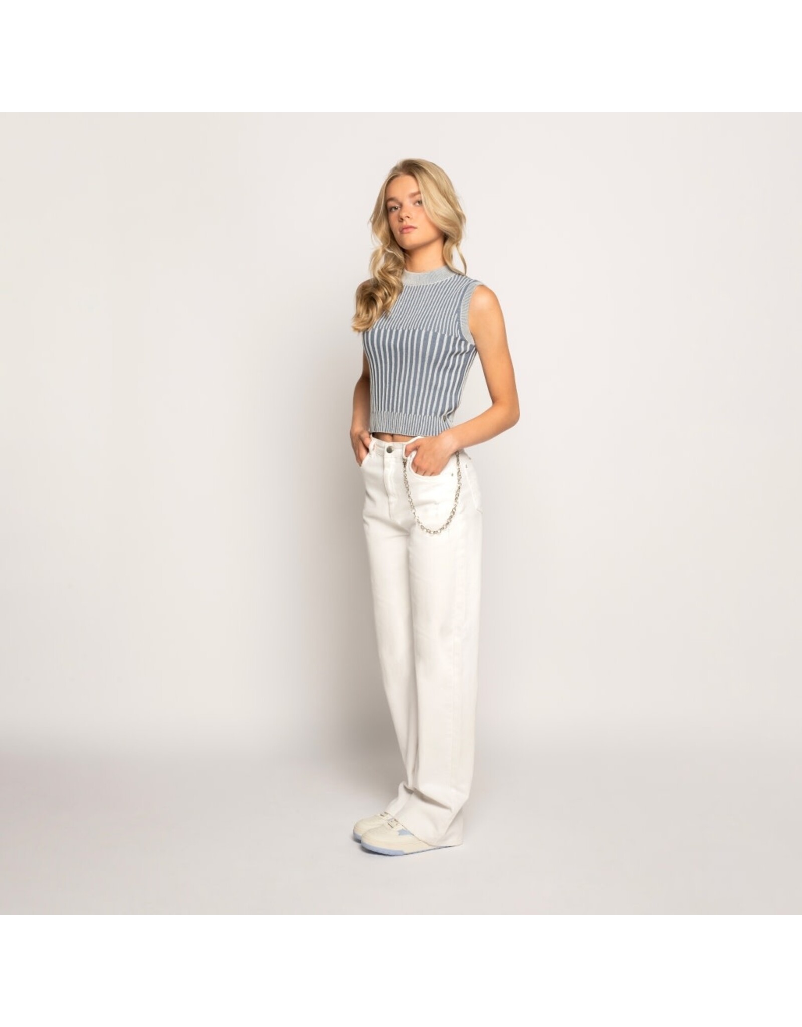 FRANKIE&LIBERTY Frankie Straight Leg Chalk White Denim