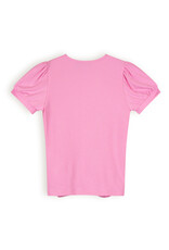 Nono Komy Rib Jersey Tshirt with Knot Camelia Pink