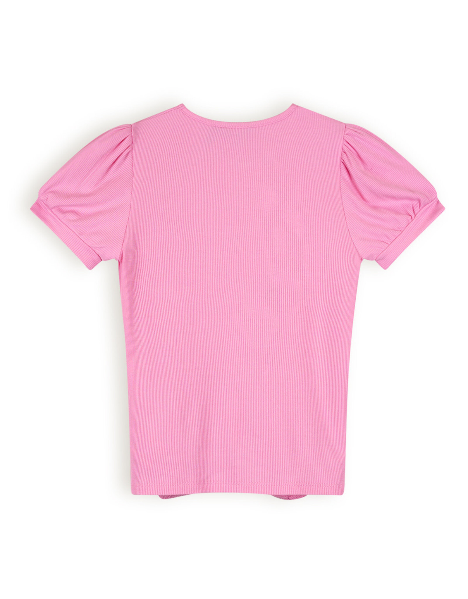 Nono Komy Rib Jersey Tshirt with Knot Camelia Pink