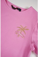 Nono Komy Rib Jersey Tshirt with Knot Camelia Pink