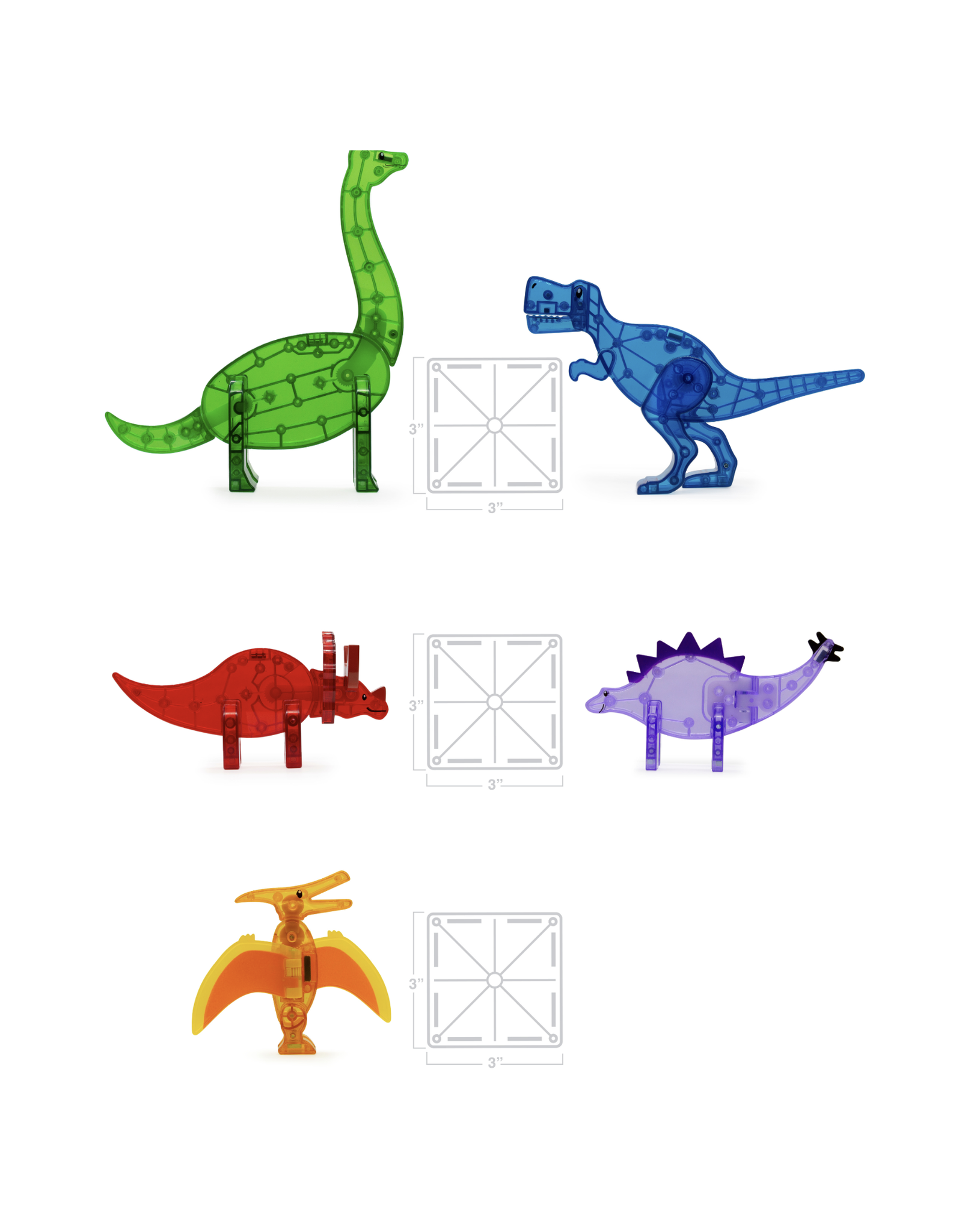 Magna-Tiles Magna Tiles  Dino 5 stuks