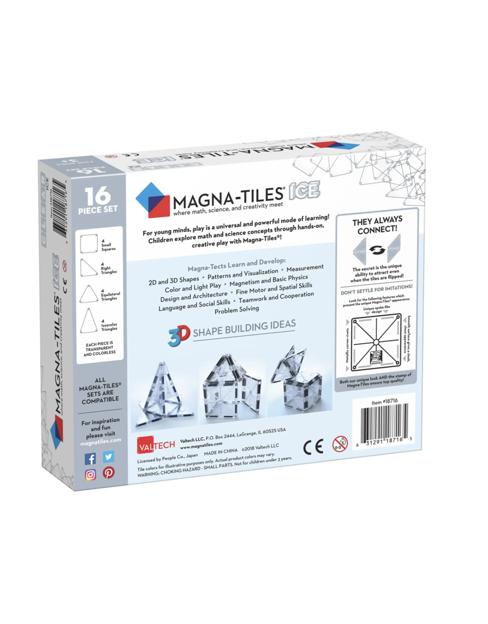 Maison Colette Magna Tiles ICE 16 stuks set