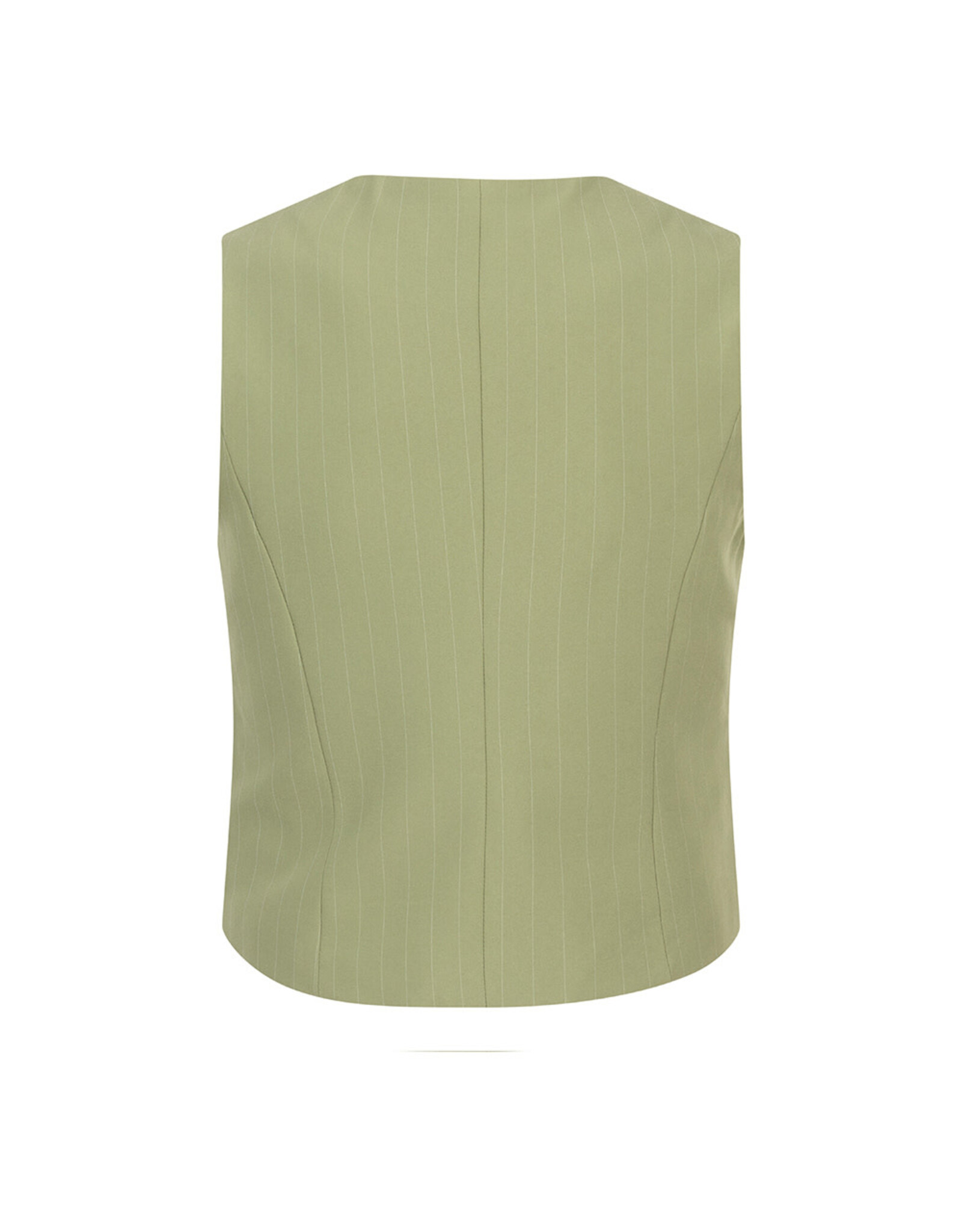 Indian Blue Jeans Gilet Pinstripe Light Pastel Green