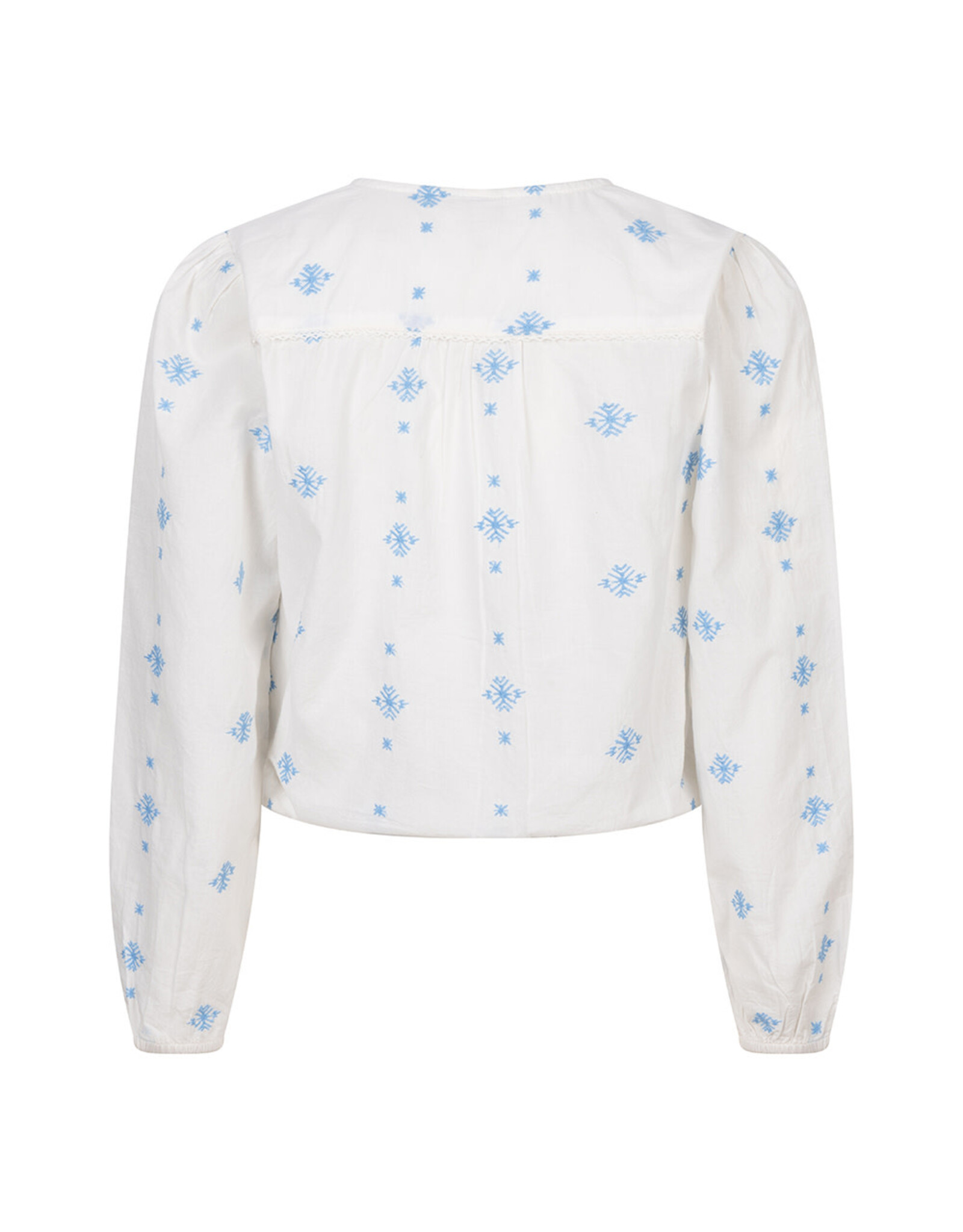 Indian Blue Jeans Festival Broderie Shirt Longsleeve White