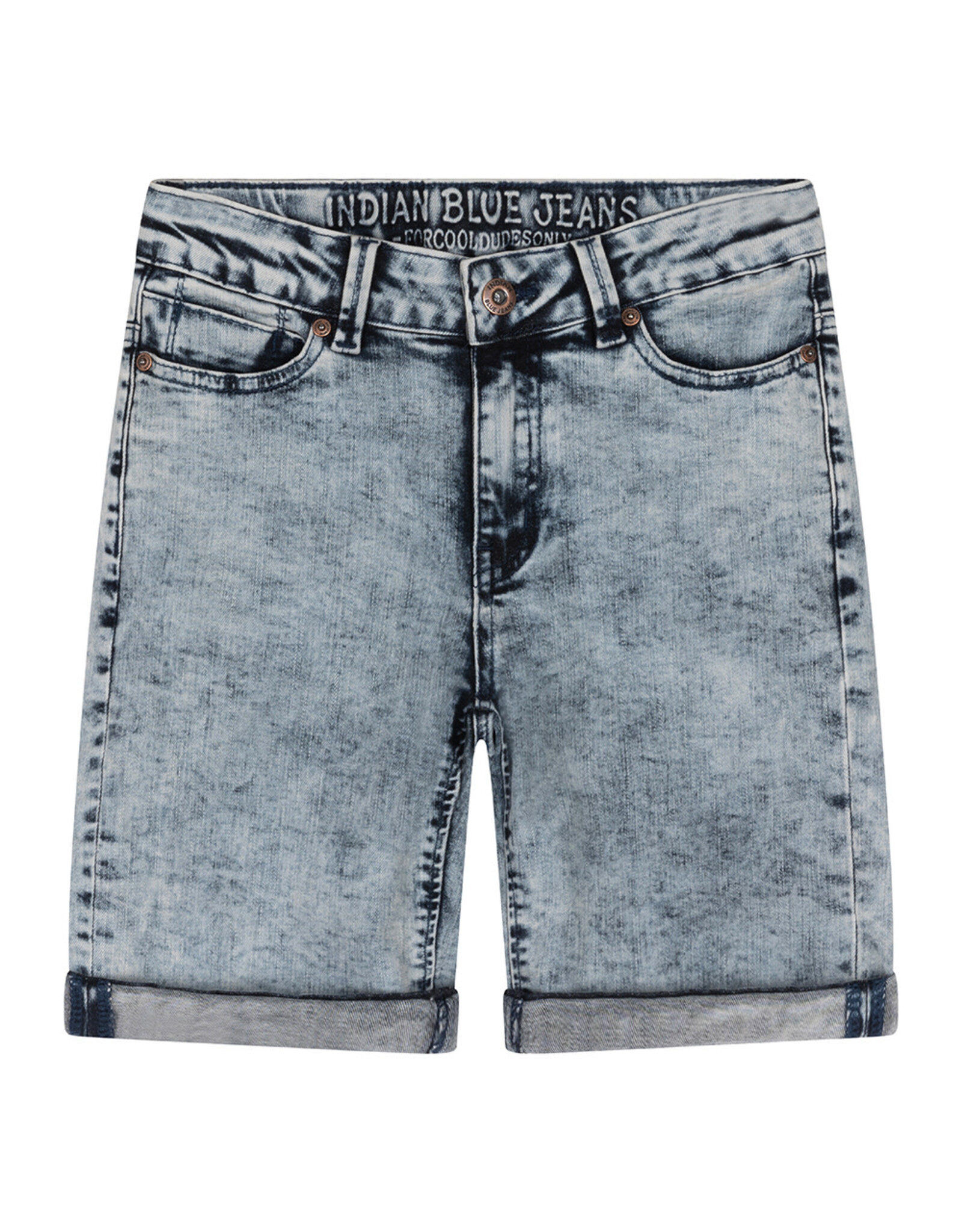 Indian Blue Jeans Blue Grey Andy Short Dark Blue Grey Denim