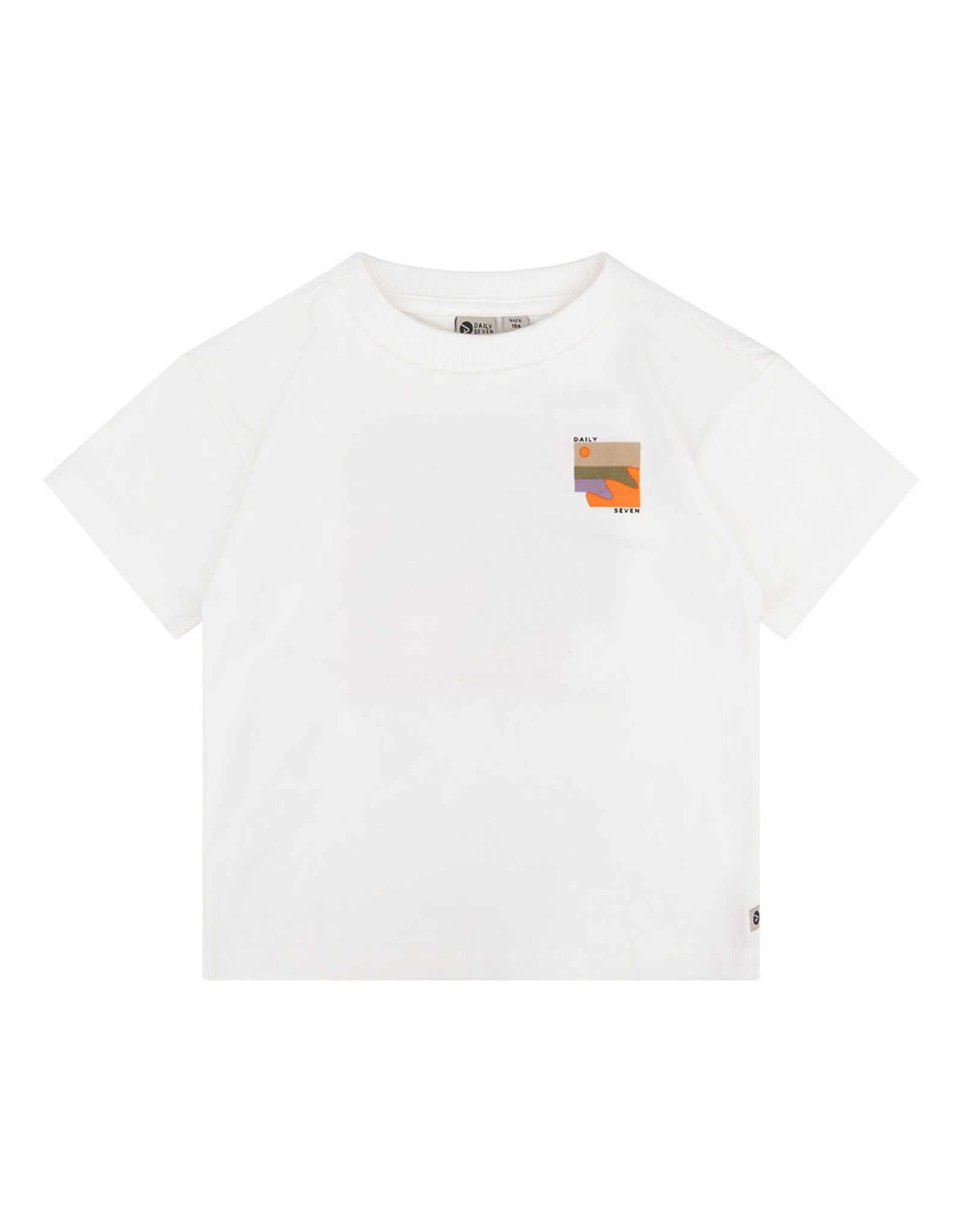 Daily7 Organic T-Shirt Daily 7 Waves Off White