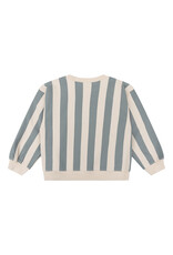 Daily7 Organic Sweater Oversized Stripe Stone Green