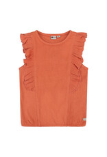 Daily7 Organic Singlet Ruffle Structure Peach Melba