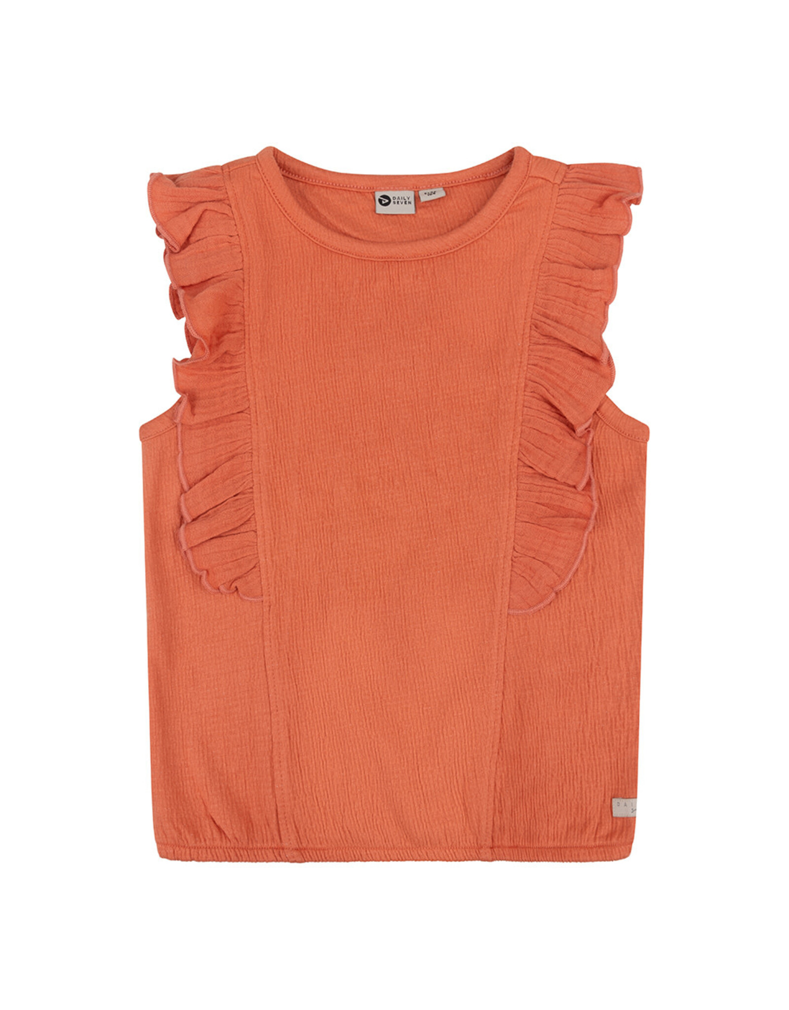 Daily7 Organic Singlet Ruffle Structure Peach Melba