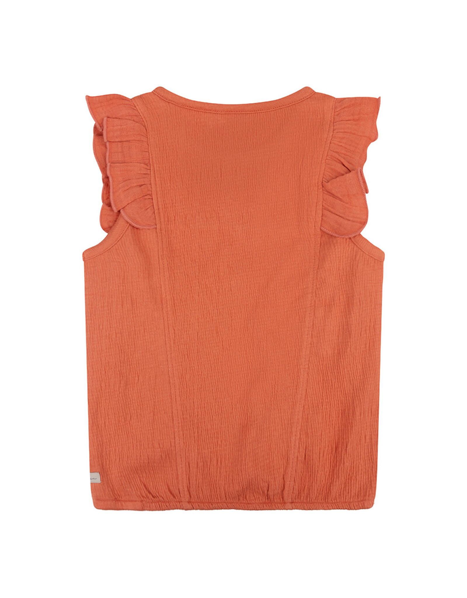 Daily7 Organic Singlet Ruffle Structure Peach Melba