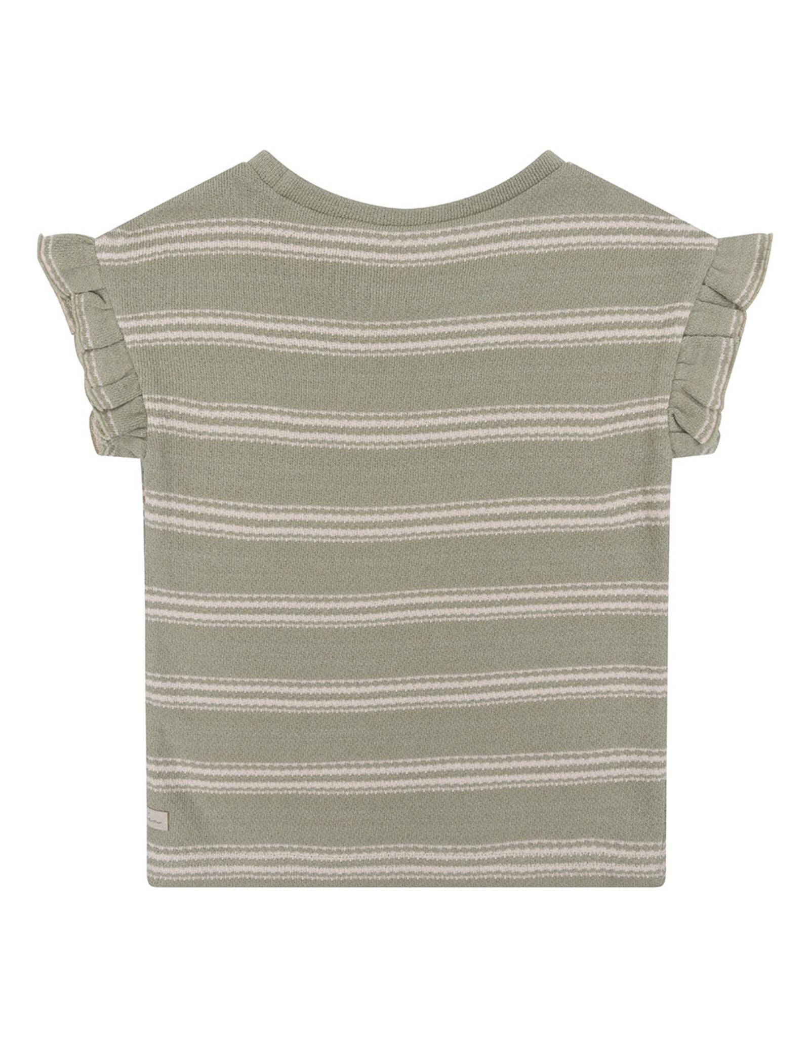 Daily7 T-shirt Boxy Fit Stripe Stone Army