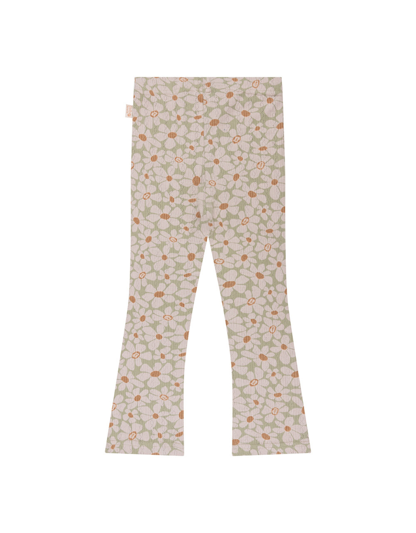 Daily7 Flared Flower Rib Pants Stone Army