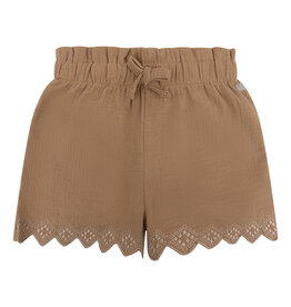 Daily7 Short Muslin Broderie Camel sand