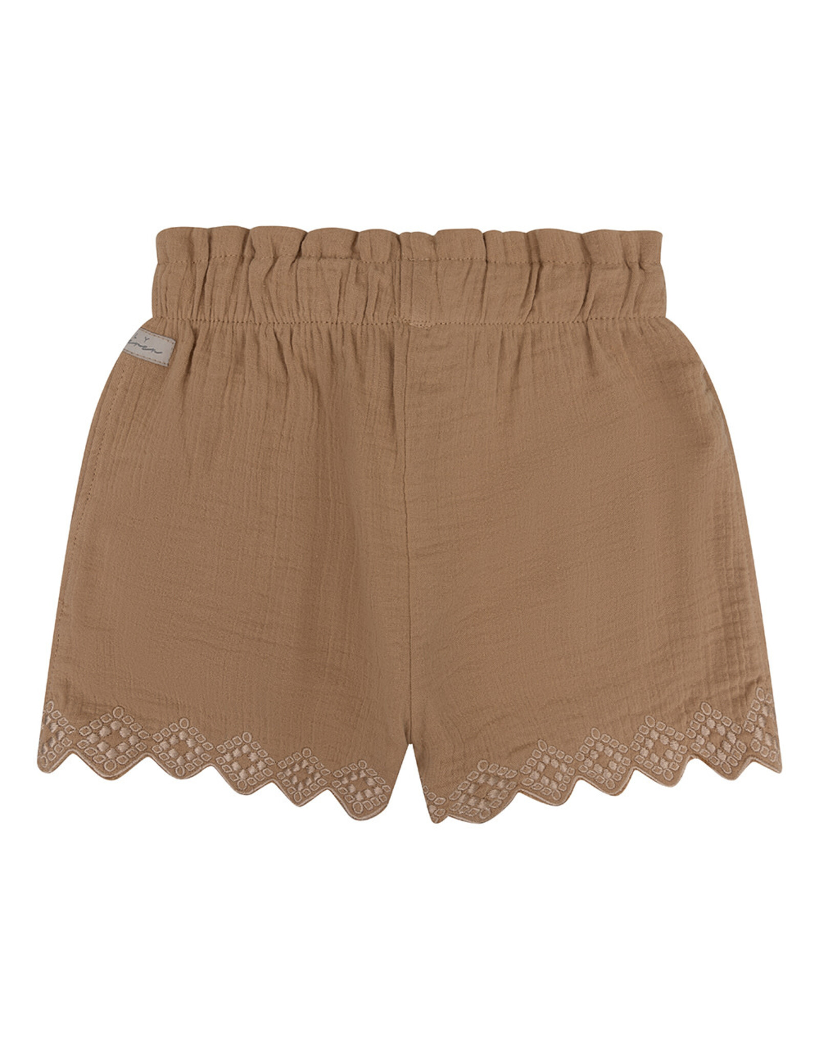 Daily7 Short Muslin Broderie Camel sand