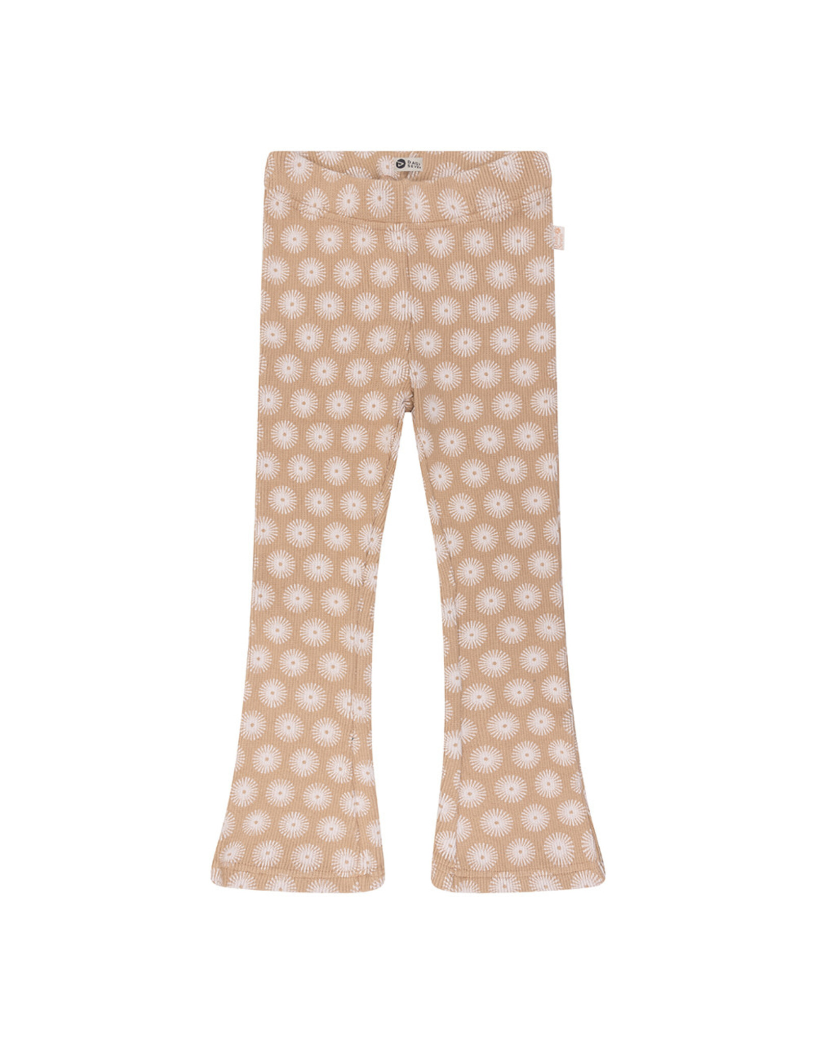 Daily7 Organic Flared Rib Printed Pants Camel sand